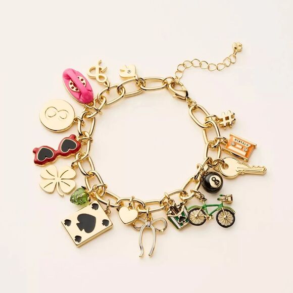 Kate Spade New York x Target Mixed Novelty Chunky Charm Bracelet Brand New - Picture 1 of 9
